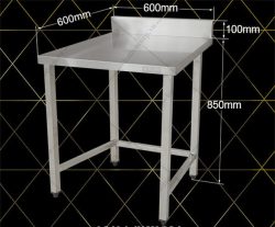 bàn inox 1 tầng có thành