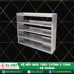 kệ bếp inox treo tường 5 tầng