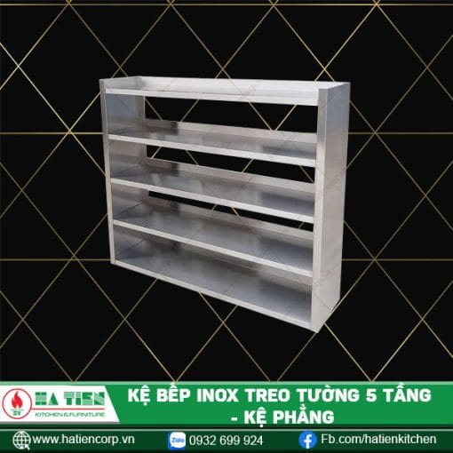 kệ bếp inox treo tường 5 tầng