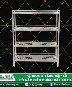 kệ inox đựng chén 4 tầng