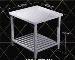 bàn inox hình chữ nhật 2 tầng BKT6-6