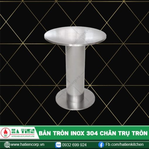 bàn tròn inox