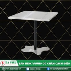 Bàn vuông inox có chân