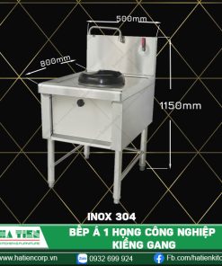 bếp á 1 họng công nghiệp inox 304