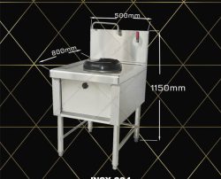 bếp á 1 họng công nghiệp inox 304