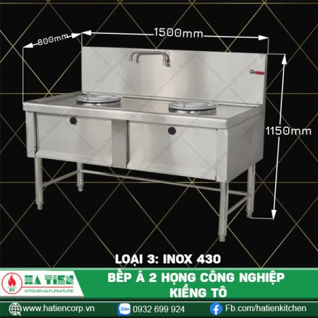 bếp á 2 họng 430 1500