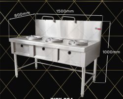 bếp á 3 họng kiềng tô 304