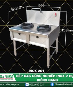bếp gas công nghiệp inox 201, 1000