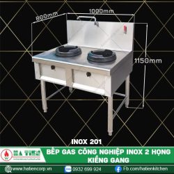 bếp gas công nghiệp inox 201, 1000