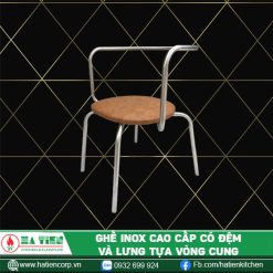 ghế inox cao cấp lưng tựa