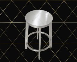 ghế inox tròn không tựa