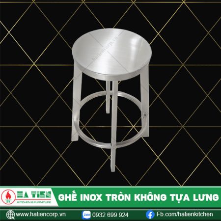 ghế inox tròn không tựa