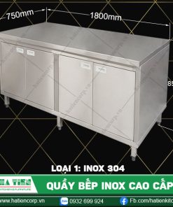 quầy bếp inox QCK-18