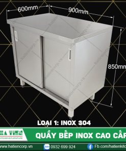quầy bếp inox QCK6-9