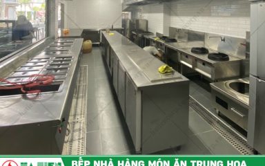 Khu vực bếp nhà hàng khi hoàn thành