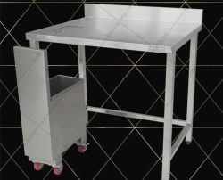 Bàn inox có lỗ xả rác