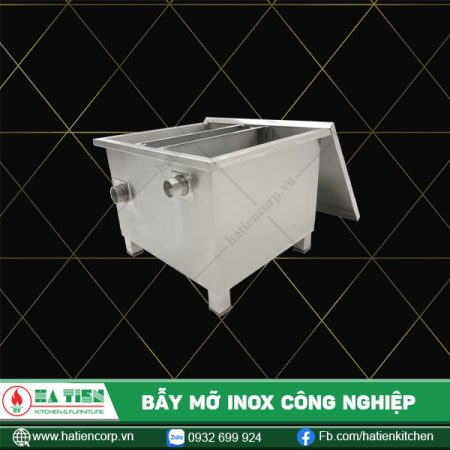 bẫy mỡ inox công nghiệp 3 ngăn