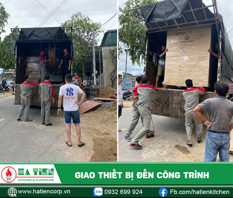 Giao thiết bị đến công trình 