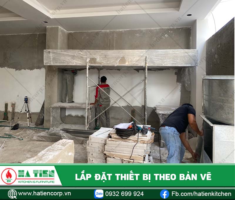 Lắp đặt thiết bị theo bản vẽ