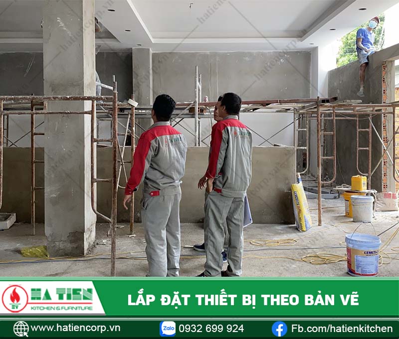 Lắp đặt thiết bị theo bản vẽ