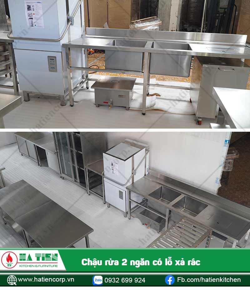 Chậu rửa inox kèm bẫy mỡ