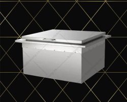 thùng đá inox có khay topping