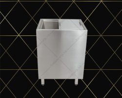 thùng đá inox quầy bar góc thẳng
