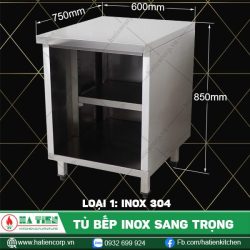 tủ bếp inox QK-6