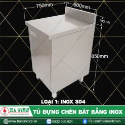 tủ đựng chén bát bằng inox QTC-6