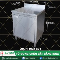 tủ đựng chén bát bằng inox QTC6-6