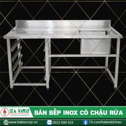 Bàn inox có chậu rửa