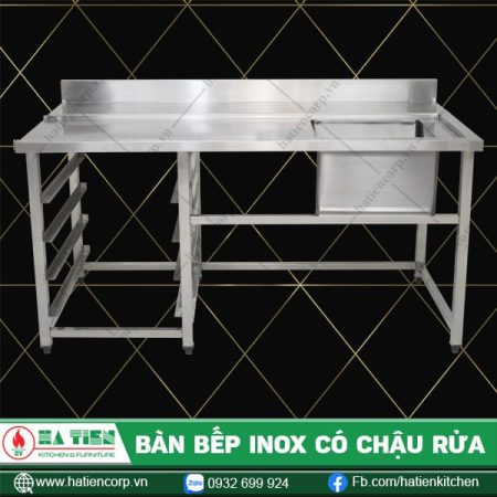 Bàn inox có chậu rửa