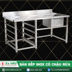 Bàn inox có chậu rửa