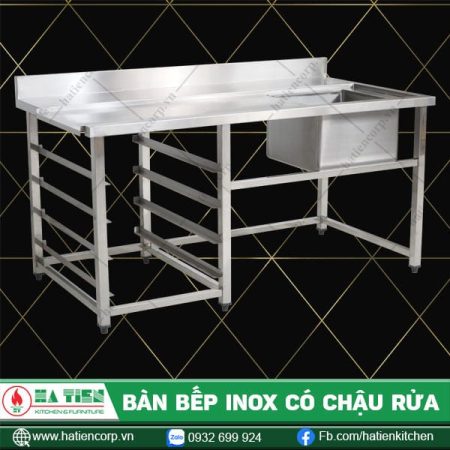 Bàn inox có chậu rửa