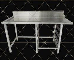 Bàn chữ nhật inox để chén sạch