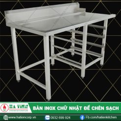 Bàn để chén sạch bằng inox 304