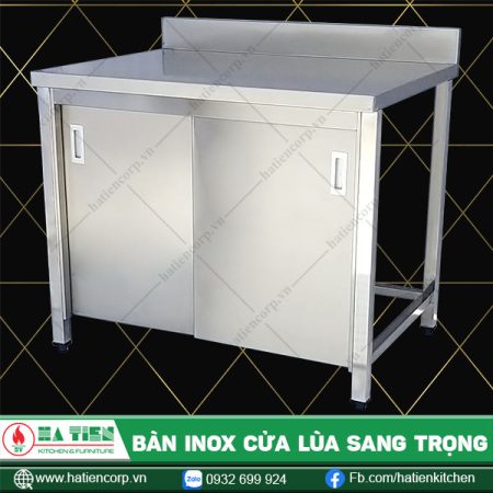 Bàn inox cửa lùa
