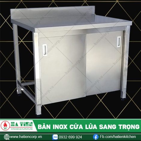 Bàn inox chữ nhật