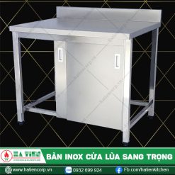 Bàn inox có cửa