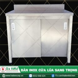 bàn inox có cửa