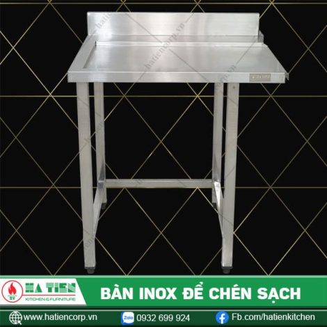 Bàn inox nhỏ để chén sạch