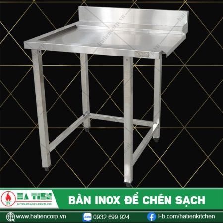Bàn inox để chén sạch