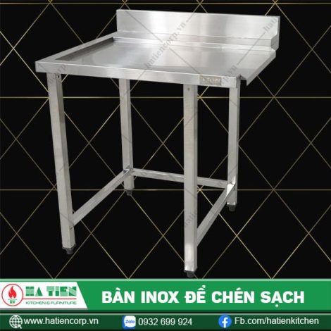 Bàn inox để chén sạch