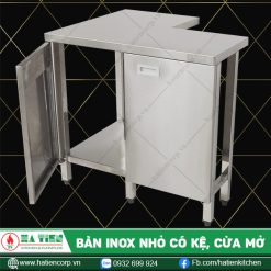 Bàn inox nhỏ có kệ