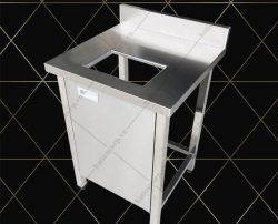 Bàn inox có lỗ xả rác