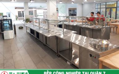 Thiết kế bếp công nghiệp tại Quận 7 - Trường quốc tế Việt Nam - Phần Lan VFIS SCHOOL
