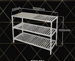 kệ 3 tầng inox kích thước 500