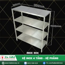 kệ inox 4 tầng 1200