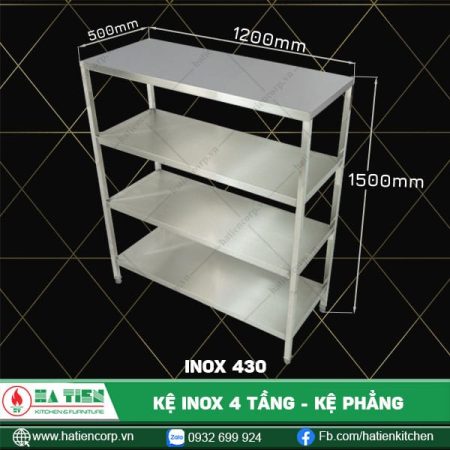 kệ inox 4 tầng inox 430