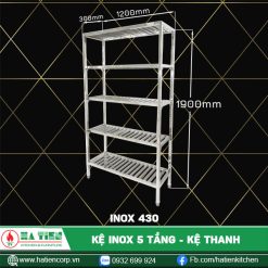 kệ inox 5 tầng 430